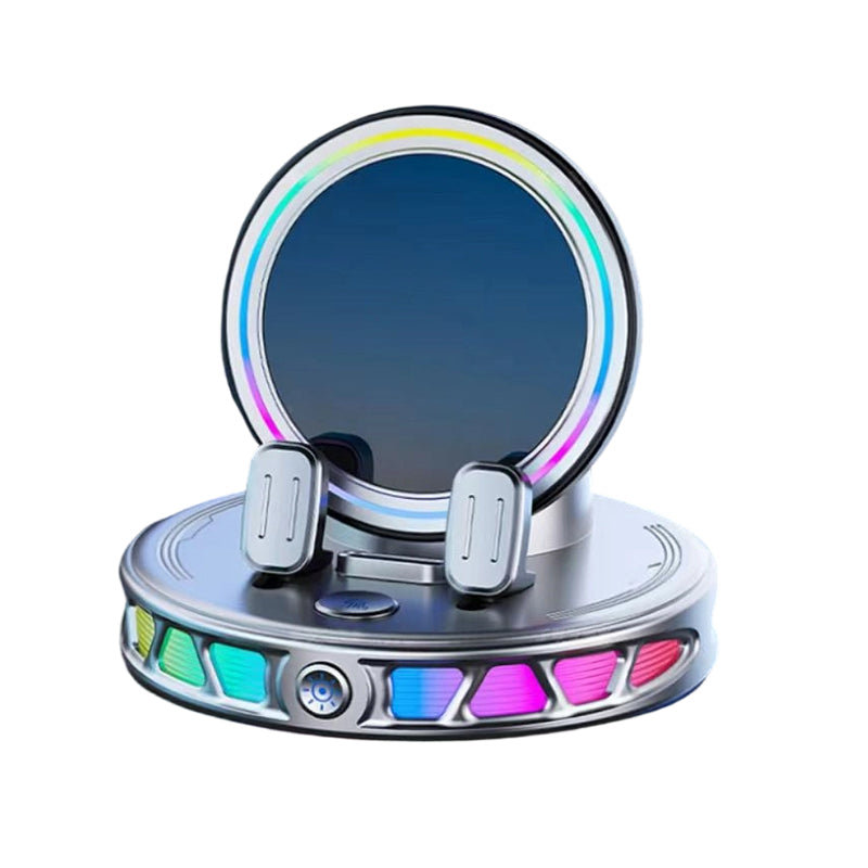 📱 RGB-bilhållare med automatisk klämning & 15W trådlös laddning