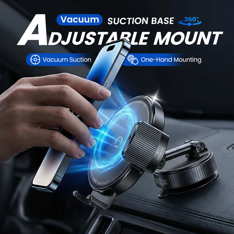 📢 50% RABATT NU! Magnetisk bilhållare med vakuumsugkopp – N55 & 1080° rotation