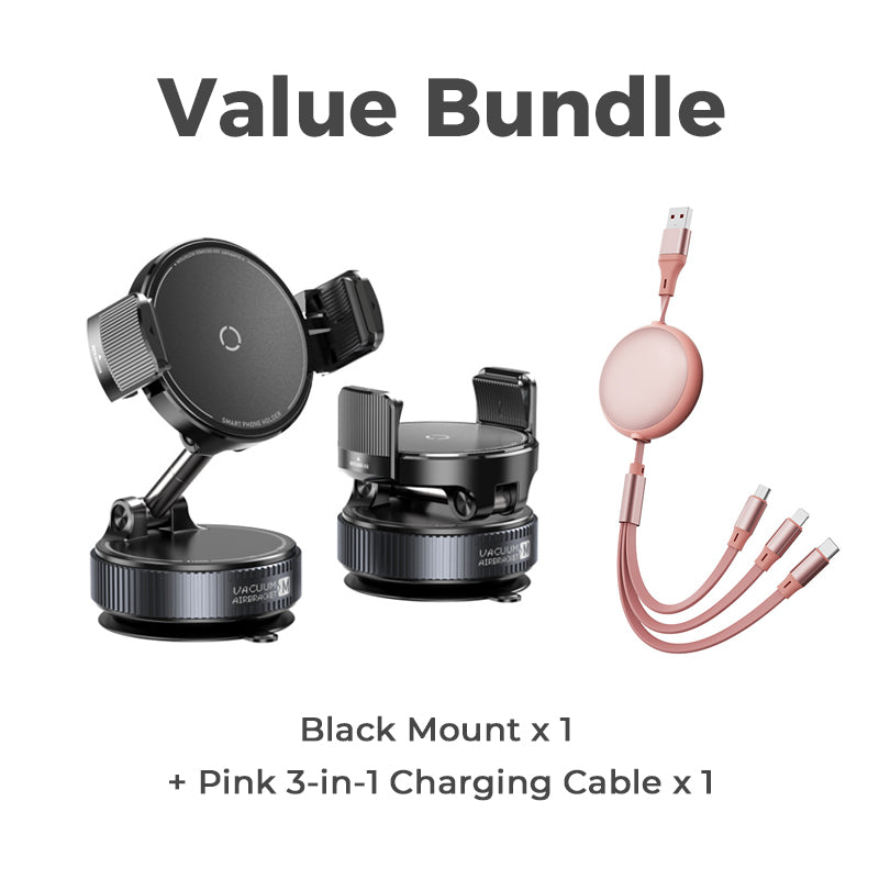 📢 50% RABATT NU! Magnetisk bilhållare med vakuumsugkopp – N55 & 1080° rotation
