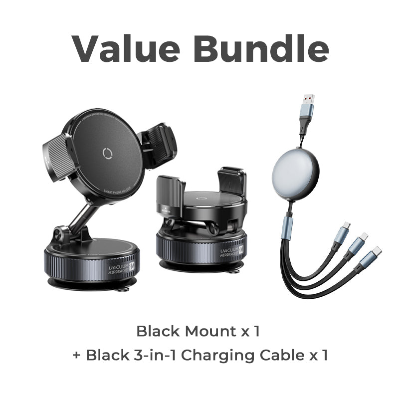 📢 50% RABATT NU! Magnetisk bilhållare med vakuumsugkopp – N55 & 1080° rotation
