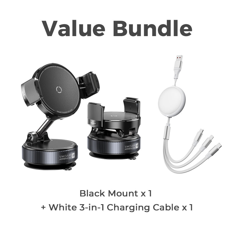 📢 50% RABATT NU! Magnetisk bilhållare med vakuumsugkopp – N55 & 1080° rotation