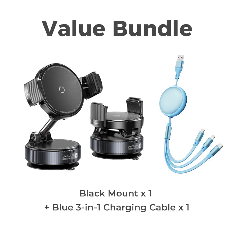 📢 50% RABATT NU! Magnetisk bilhållare med vakuumsugkopp – N55 & 1080° rotation