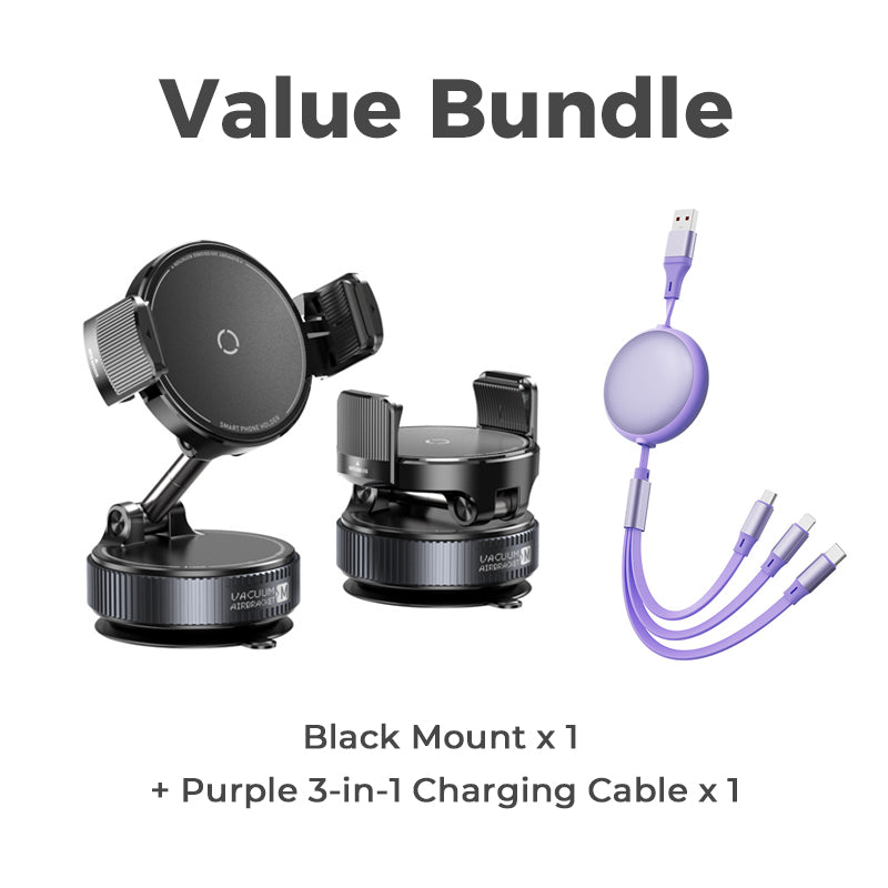 📢 50% RABATT NU! Magnetisk bilhållare med vakuumsugkopp – N55 & 1080° rotation