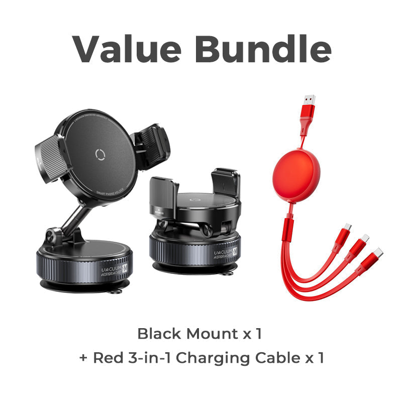 📢 50% RABATT NU! Magnetisk bilhållare med vakuumsugkopp – N55 & 1080° rotation