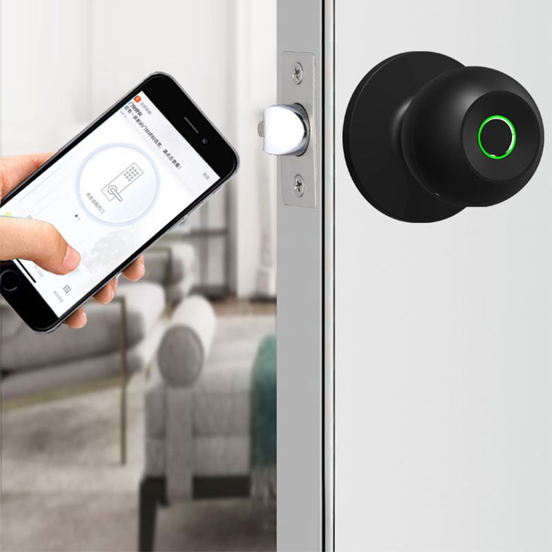 🔥Säkerhet + Bekvämlighet✨Smart dörrlås med Bluetooth och fingeravtryck