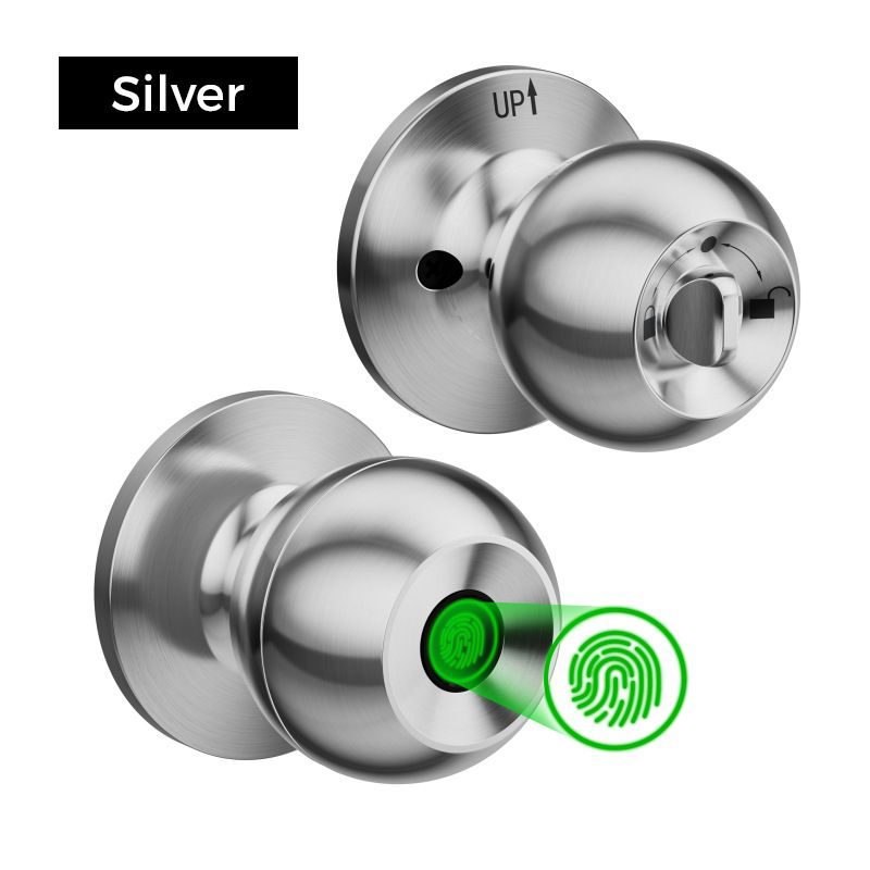 🔥Säkerhet + Bekvämlighet✨Smart dörrlås med Bluetooth och fingeravtryck