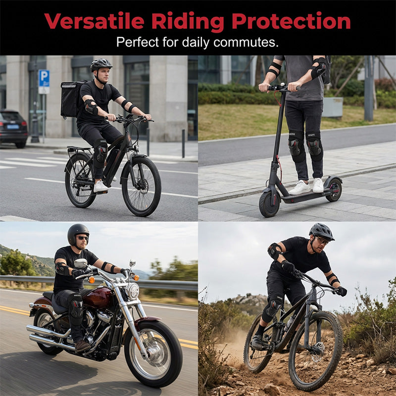 🔥50% RABATT NU!🔥 Skyddsset för knän och armbågar till motorcykel