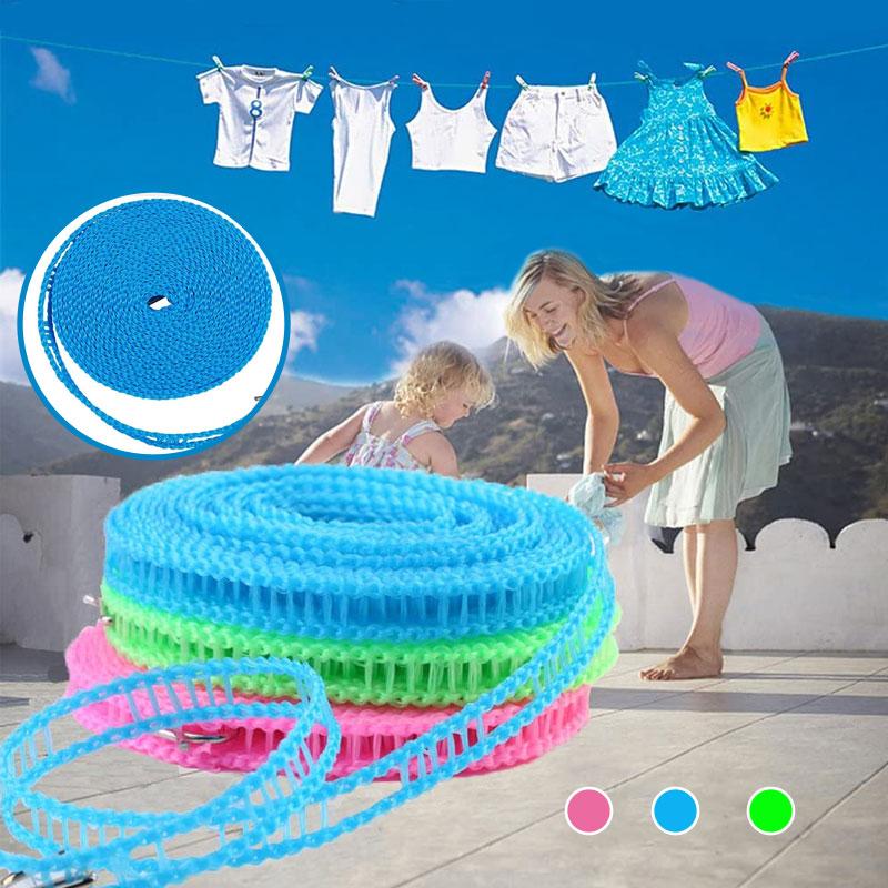 💥 KÖP 1 FÅ 1 GRATIS 🔗 Vindtät halkfri tvättlina 👕 Slipp tvättkaos i blåst 🌬️