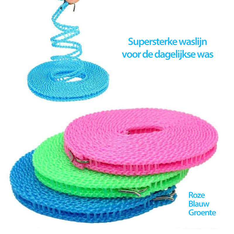 💥 KÖP 1 FÅ 1 GRATIS 🔗 Vindtät halkfri tvättlina 👕 Slipp tvättkaos i blåst 🌬️