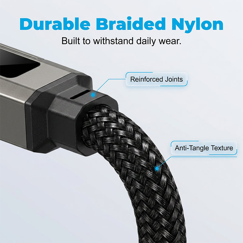 🔥HOT SALE50% RABATT🔥4-i-1 Nyckelringsladdkabel med digital display