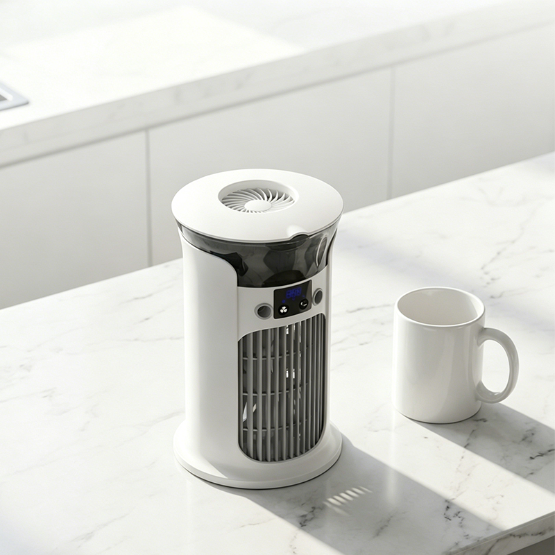 ❄️ 50% RABATT | 3-i-1 Luftkylare för skrivbordet 💧 Portabel dimkylare med LED-nattlampa
