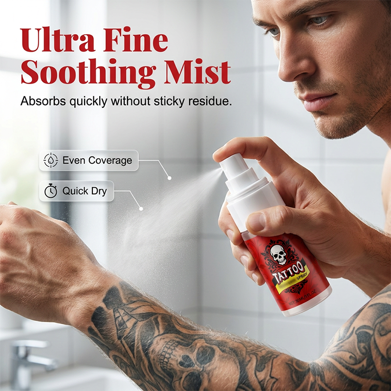 Fuktgivande spray för tatueringsvård