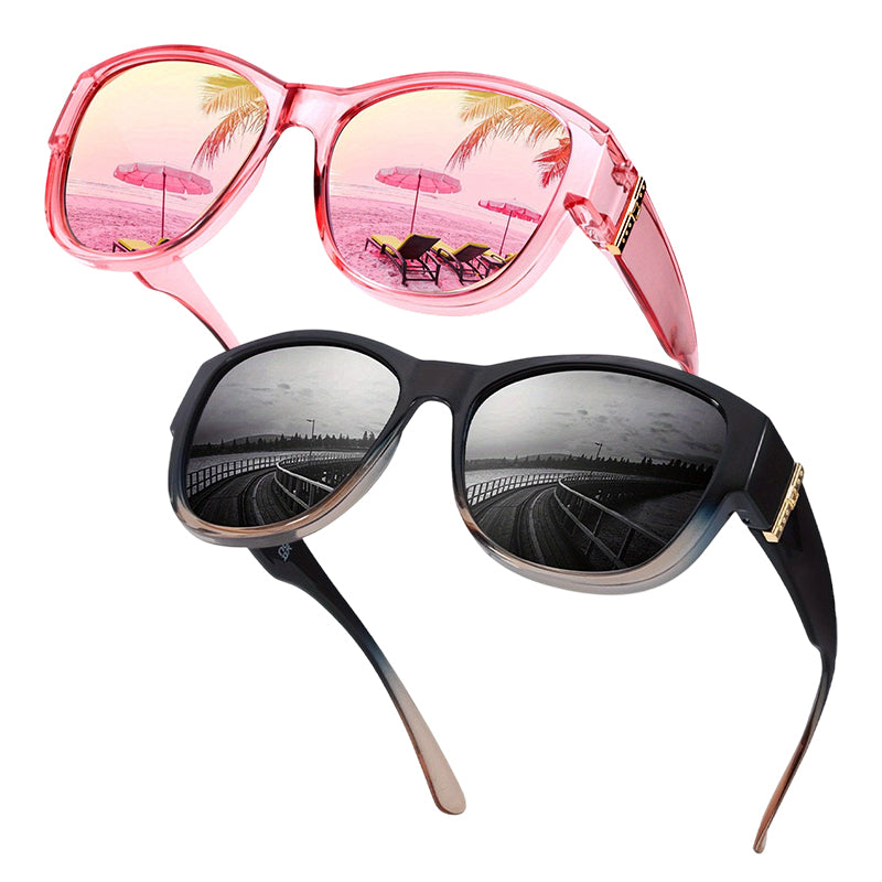 Stora Solglasögon att Bära Över Glasögon för Kvinnor 🕶️☀️
