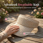 👒Dam Solskärmshatt i Andningsbart Stickat Material