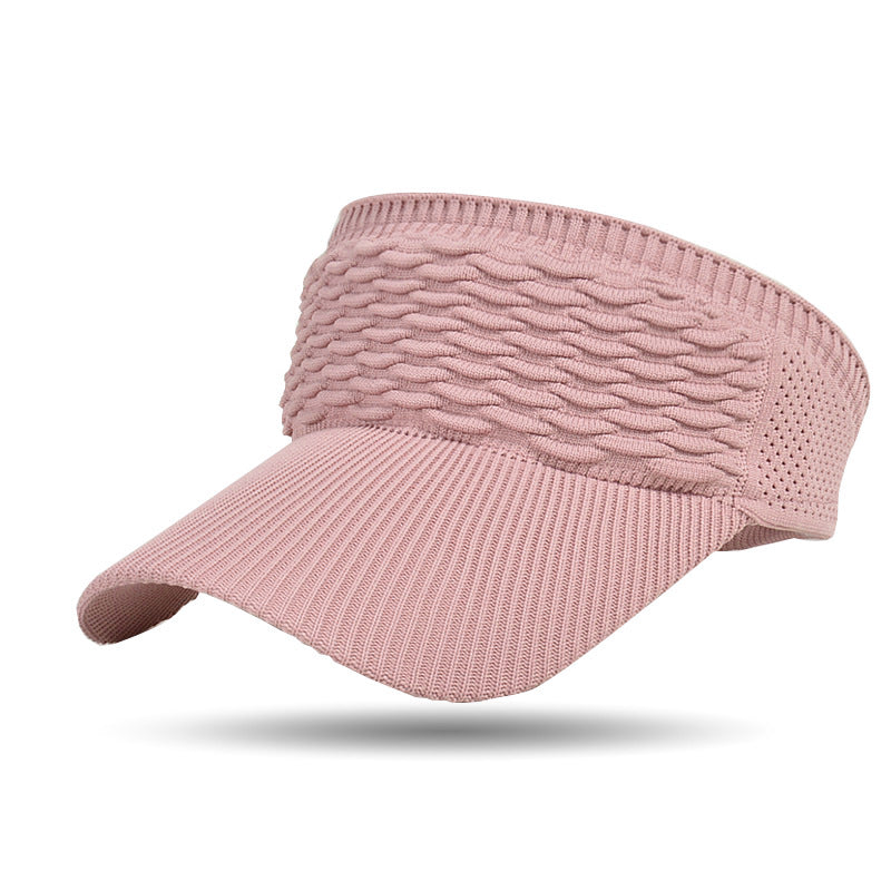 👒Dam Solskärmshatt i Andningsbart Stickat Material