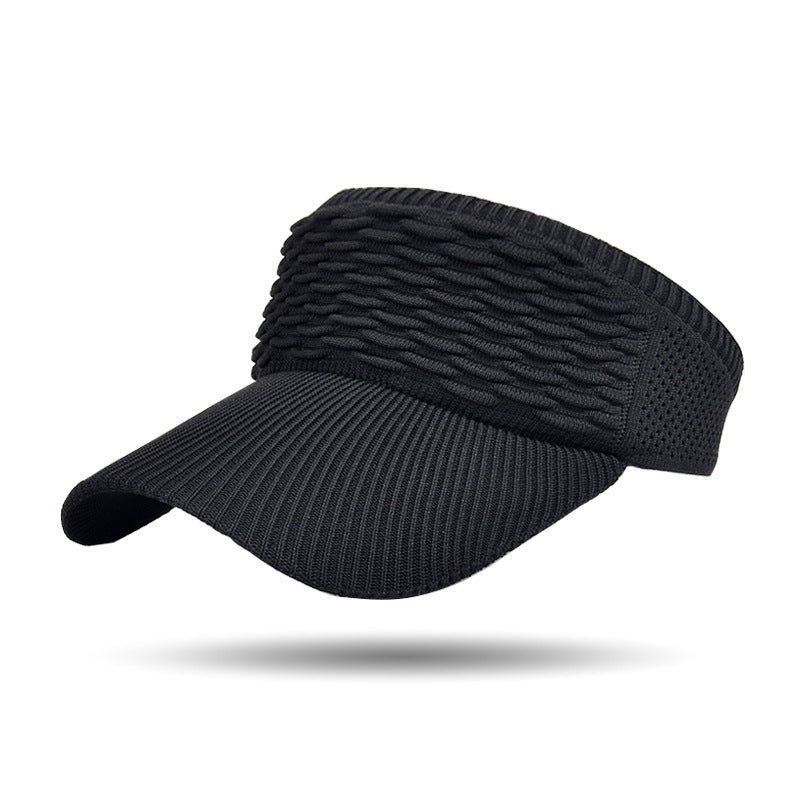👒Dam Solskärmshatt i Andningsbart Stickat Material