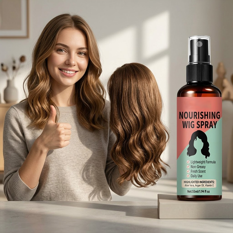 Lättviktig närande perukspray utan sköljning