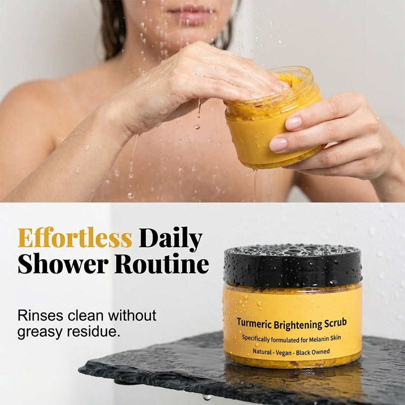 Exfolierande kroppsskrubb med gurkmeja