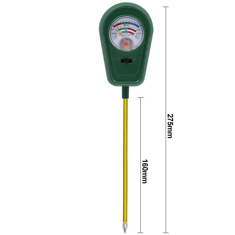 3-i-1 jordmätare med visardisplay