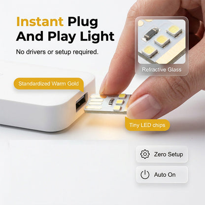🔥50% RABATT NU💡 Mini bärbar USB LED-nattlampa ✨ Mjukt behagligt ljus, kompakt storlek, perfekt för sovrum, resor, skrivbord och nattliga besök till badrummet