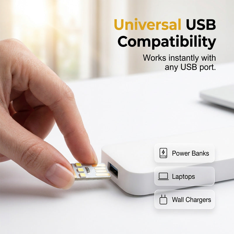 🔥50% RABATT NU💡 Mini bärbar USB LED-nattlampa ✨ Mjukt behagligt ljus, kompakt storlek, perfekt för sovrum, resor, skrivbord och nattliga besök till badrummet