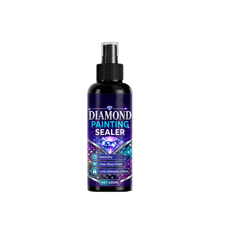💎✨ Förseglingsspray för diamantmålning – håller stenarna på plats, glansig finish, snabbtorkande och hållbar