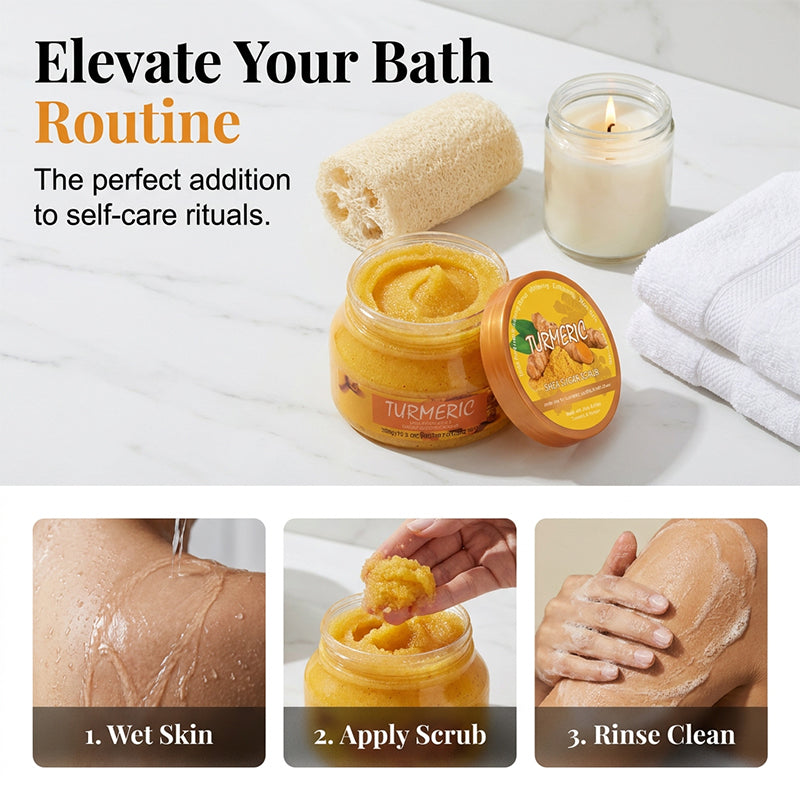 Exfolierande ljusgivande kroppsskrubb