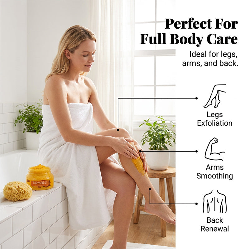 Exfolierande ljusgivande kroppsskrubb