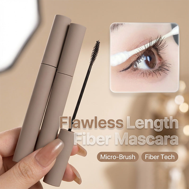 Kladdfri fibermascara för långa och böjda fransar
