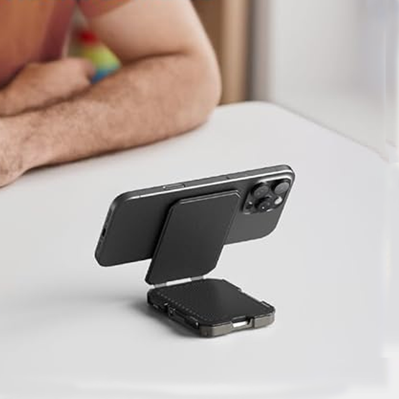 2-i-1 vikbart magnetiskt telefonstativ