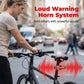 Cykelbakljus med horn och varningssignal