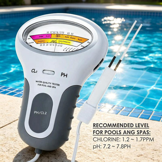 🔬💧 pH- och Cl2-klortestare – 50 % RABATT! Exakt mätning av pH och klor i poolen – enkel, snabb och pålitlig. 🔥🏊