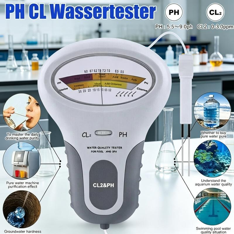 🔬💧 pH- och Cl2-klortestare – 50 % RABATT! Exakt mätning av pH och klor i poolen – enkel, snabb och pålitlig. 🔥🏊