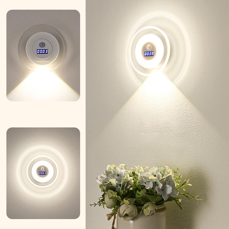 🌙 Din perfekta sängkamrat – Smart LED-nattlampa med klocka och rörelsesensor🏡