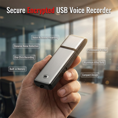 Bärbar högupplöst brusreducerande USB-röstinspelare