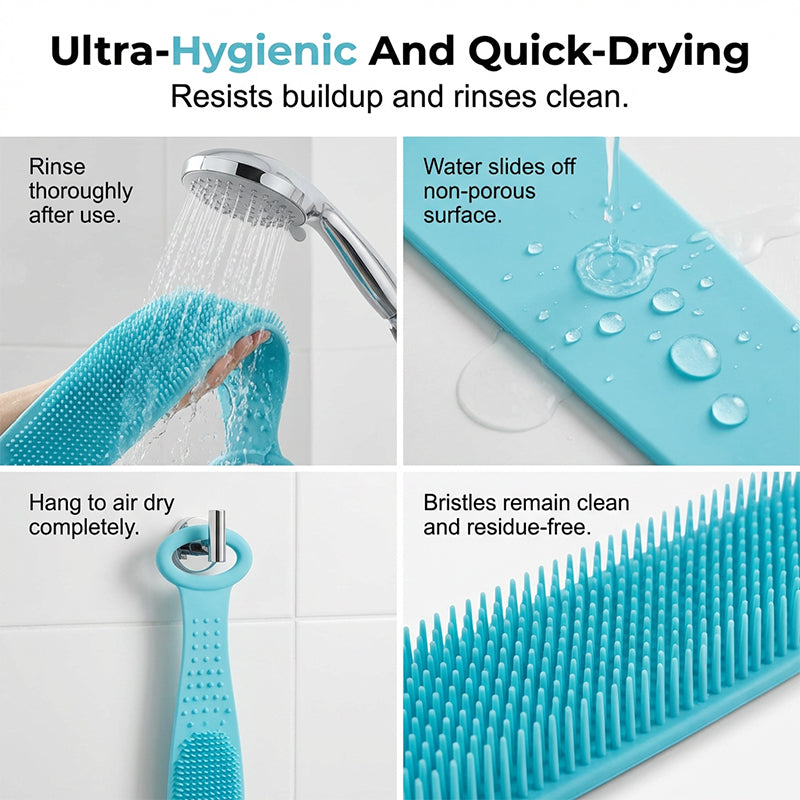 🛀 Slipp kämpa med ryggen i duschen – smart silikonscrubber för mjukare hud och enklare badrutiner ✨