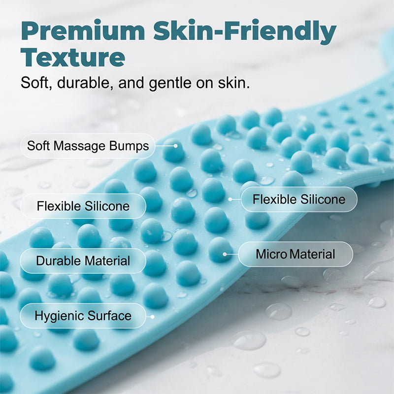 🛀 Slipp kämpa med ryggen i duschen – smart silikonscrubber för mjukare hud och enklare badrutiner ✨