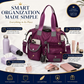 👜 50% RABATT NU! Stor vattentät tygväska för kvinnor – rymlig, tre bärsätt & smart fickorganisation – perfekt för jobb, resor & vardag 🧳✨