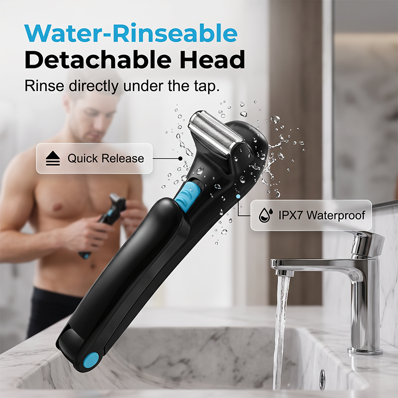 🔥🎁Nyhet 50 % RABATT🔥Elektrisk Ryggtrimmer för Män med 180° Vikbart Handtag
