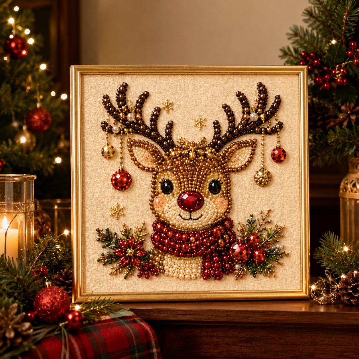 🧘Avkopplande & Nybörjarvänlig - 🎨💎Gör-det-själv Jul Pärla Diamantmålning Konstsats