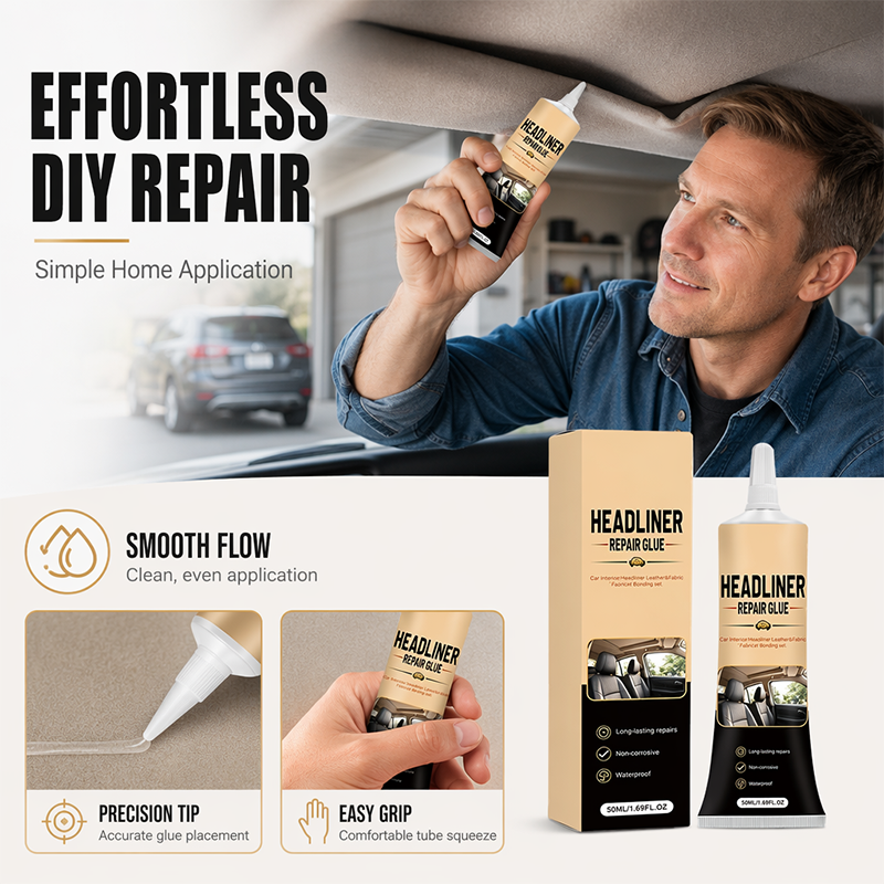 🔥 50 % RABATT! 🚗 Reparationslim för biltak – laga sprickor och skador enkelt utan dyrt byte av innertak ✨