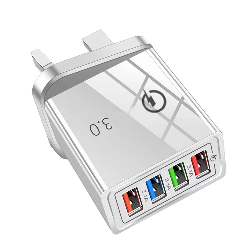 🔌 Slipp trånga uttag – 4-portars USB-laddare för hela familjen