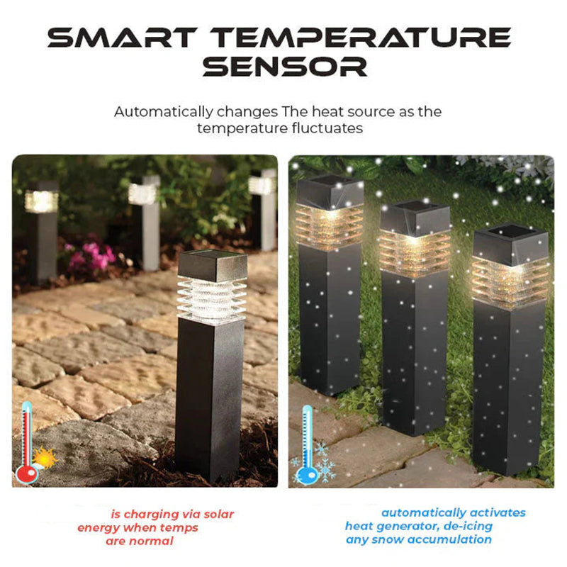 ⏳ Tidsbegränsat erbjudande ⏰ Solcellsdriven avisningslampa med temperatursensor