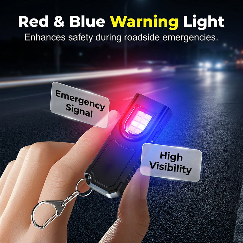 🔦 Mini Nyckelringsficklampa med Magnetisk Bas – Liten Storlek, Stor Hjälp I Vardagen ✨