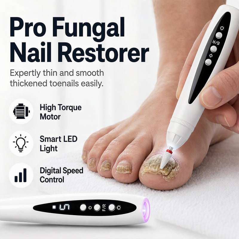 💅✨ 2-i-1 elektrisk nagelfil med UV-lampa – portabel & sladdlös
