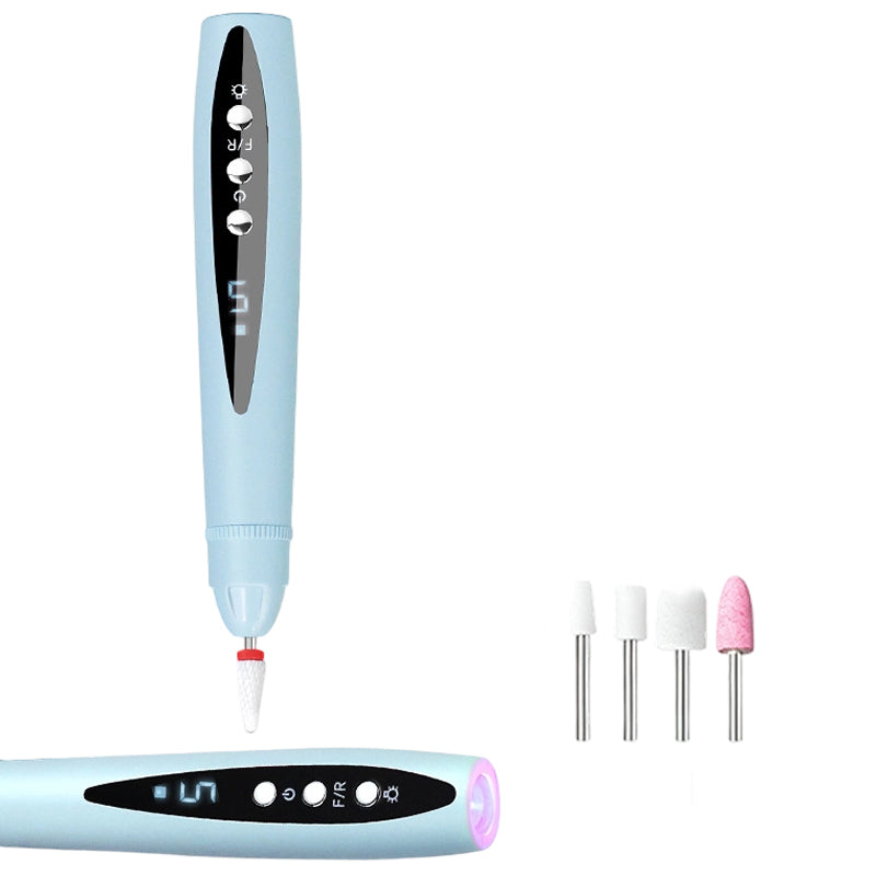 💅✨ 2-i-1 elektrisk nagelfil med UV-lampa – portabel & sladdlös