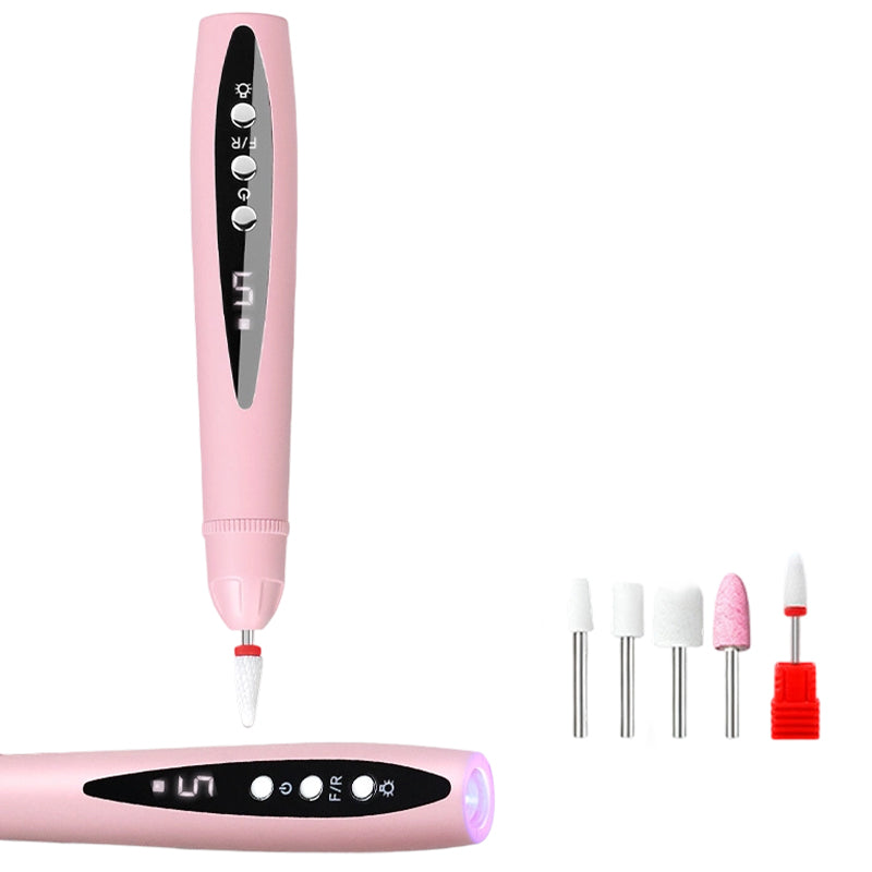 💅✨ 2-i-1 elektrisk nagelfil med UV-lampa – portabel & sladdlös