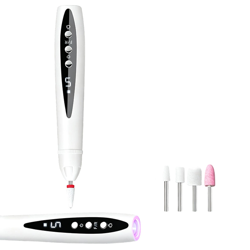 💅✨ 2-i-1 elektrisk nagelfil med UV-lampa – portabel & sladdlös
