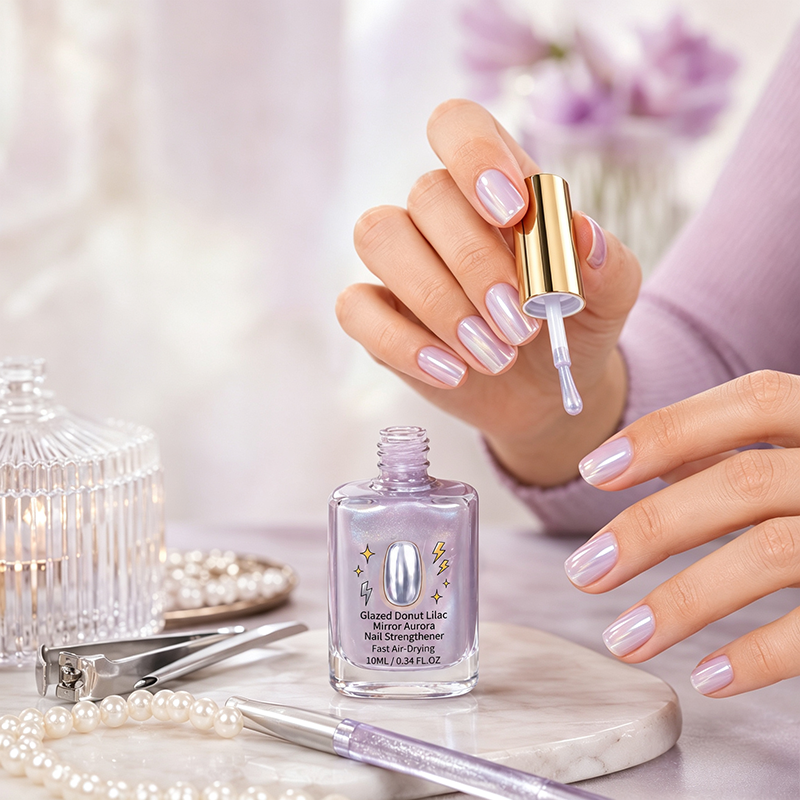 📢📢49% RABATT!! ⏰Lilac Glossy Mirror Nail Stärkare
