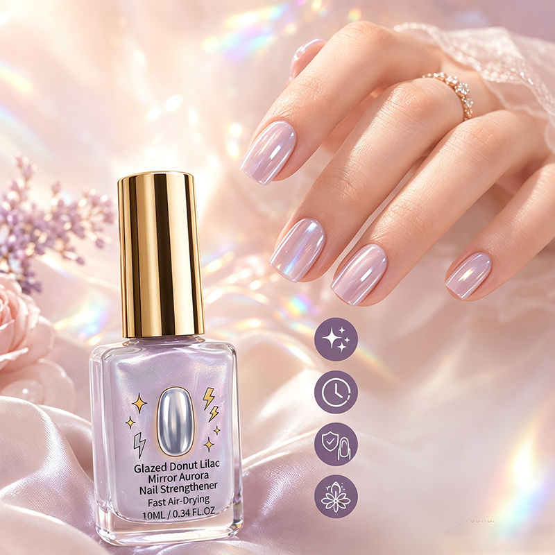 📢📢49% RABATT!! ⏰Lilac Glossy Mirror Nail Stärkare